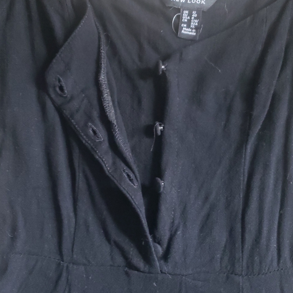 BLACK MILKMAID PUFF SLEEVE SQUARE NECK DRESS - Picture 4 of 6